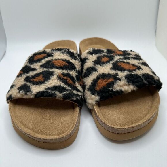 CUSHIONAIRE Women's Cork footbed Slide Sandal with +Comfort 11 LEOPARD - Picture 4 of 7